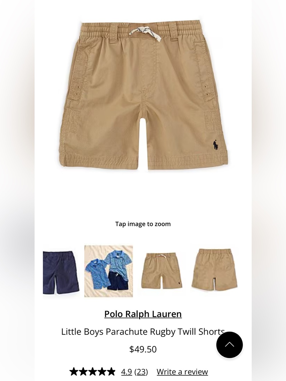 6 pairs of Polo by Ralph Lauren Tan Elastic Waist Pull-On Shorts